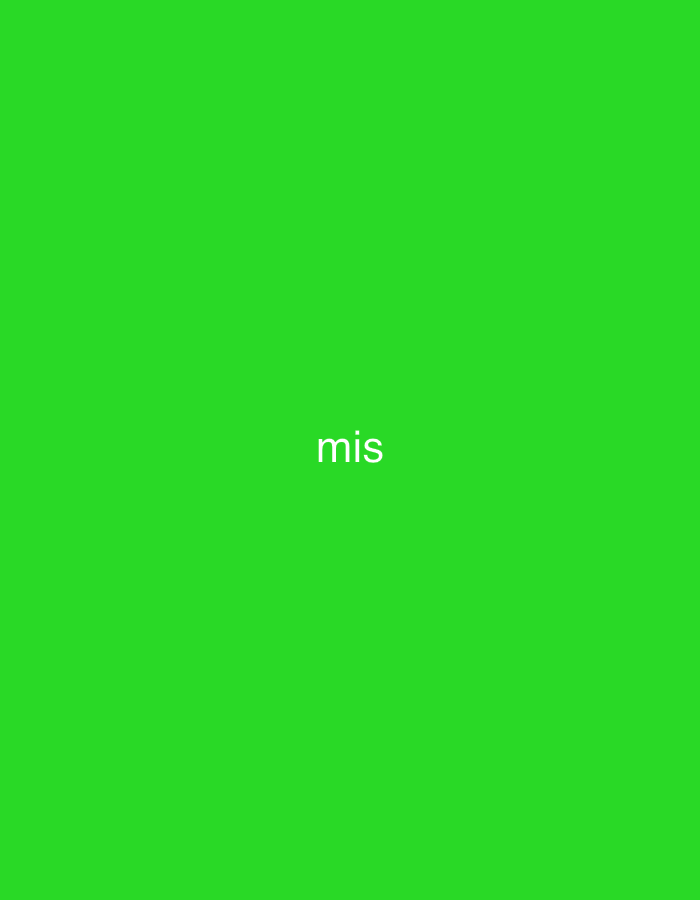 The image features a solid, uniform bright green background. Centered within the frame is the word "mis" rendered in white, sans-serif font. There are no visible people, objects, or discernible activities taking place. The scene is abstract, offering no specific location cues, time of day, or weather details. The provided context of Santa Ana, Venezuela, is not visually supported by any elements within the image.