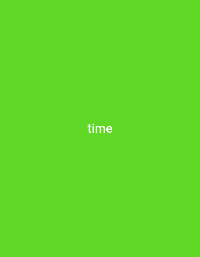 The media file is a static, digitally generated image featuring a solid, vibrant green background. Centered within the frame is the word "time" written in white, sans-serif text. The text is clearly legible and appears to be the sole subject of the image. There are no people, objects, or any discernible scene or setting, making the context of Numan, Nigeria, irrelevant to the visual content presented. The image does not depict any activity or event, nor does it provide any clues about the time of day, weather, or emotions. The only notable detail is the presence of the word "time."