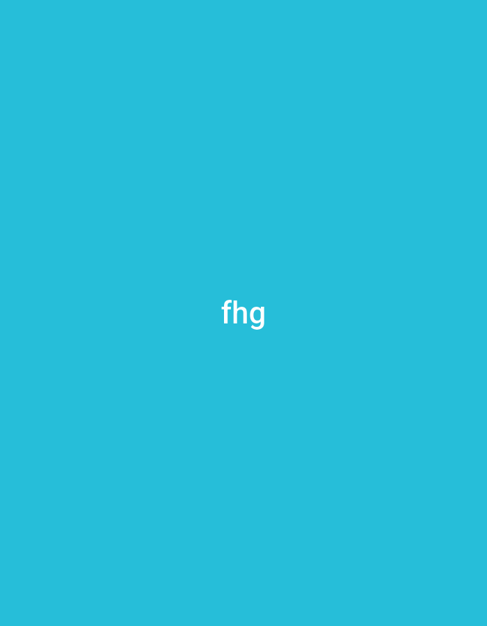 The image displays a solid, uniform turquoise-blue background. Centered horizontally and vertically on this background are three white, lowercase letters: "fhg". There are no other discernible subjects, objects, people, or environmental details present. The scene's location is Unknown, Unknown.