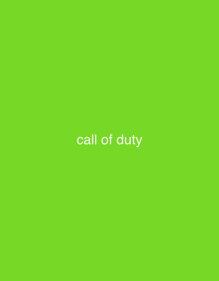 The media file presents a solid, vibrant lime green background. Centered on this monochromatic field, the words "call of duty" are displayed in white, lowercase, sans-serif text. There are no other visible subjects, such as people or objects, nor is there a discernible scene, setting, time of day, or weather depicted. The image is a simple graphic featuring only text on a colored background. The provided location context is Ihtiman, Bulgaria, though this is not visually represented within the image itself.