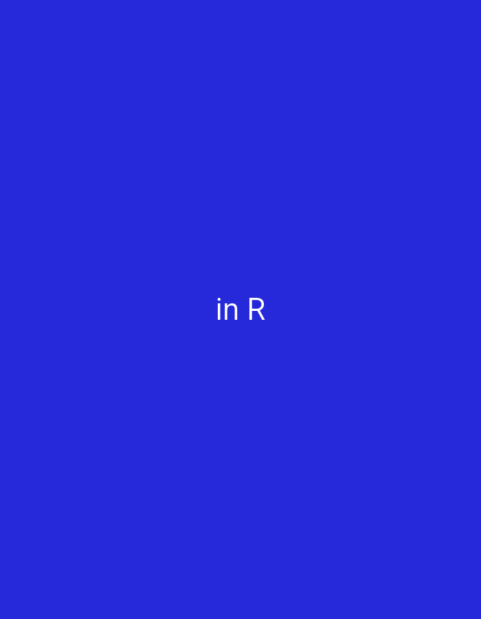 The image shows the text "in R" centered on a solid blue background. There is no discernible location in the city of Khabarovsk, Russia, or any other environmental details.