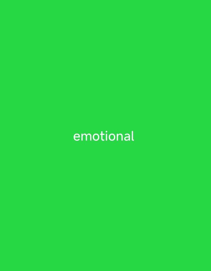 The image is a plain green background with the word "emotional" written in white text in the center. There are no people, objects, or specific locations within the image. There is no indication of it being located in Tabari Jauro Manu, Nigeria.