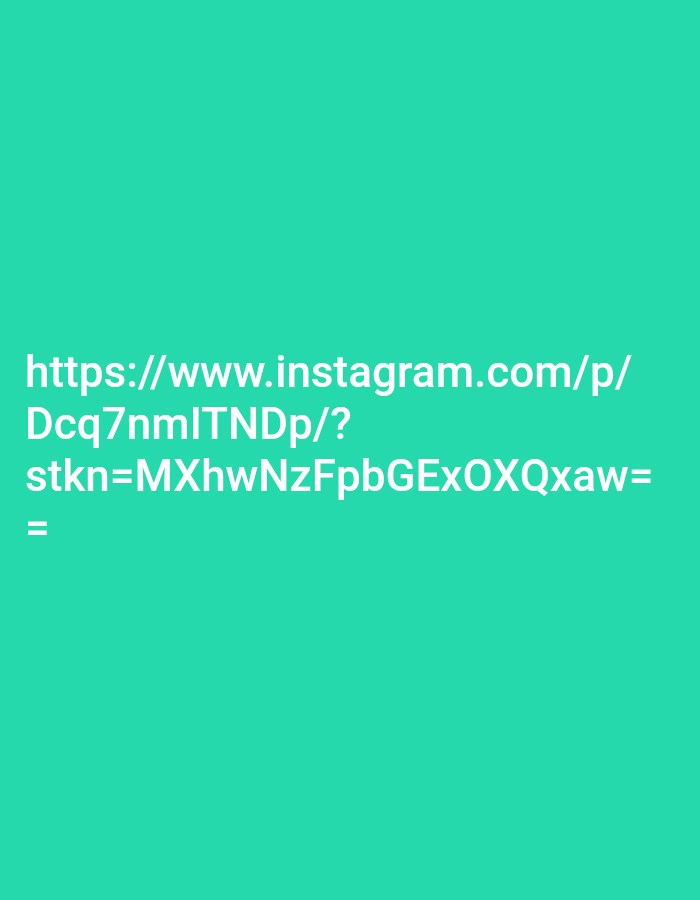 The image displays a URL on a teal background. The URL is broken into three lines: "https://www.instagram.com/p/", "Dcq7nmITNDp/?", and "stkn=MXhwNzFpbGExOXQxaw=". There is no visible information about the city of Kendayakan, Indonesia, or any people, subjects, objects, actions, interactions, or environmental details.