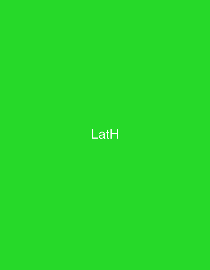 The image, originating from Casablanca, Morocco, features a solid, vibrant green background. Centered on this backdrop is the white text "LatH." No other subjects, objects, people, or actions are present.