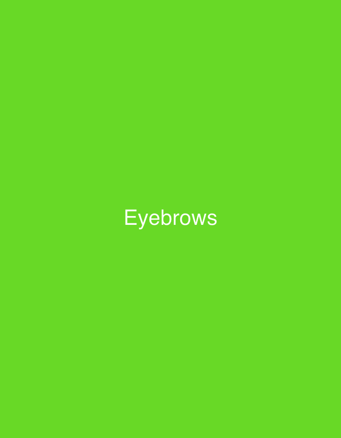 The image is a solid green background with the word "Eyebrows" centered horizontally and located towards the bottom of the frame. There are no people, subjects, objects, or actions depicted in this image. Therefore, its location in Rostov-on-Don, Russia, cannot be determined.