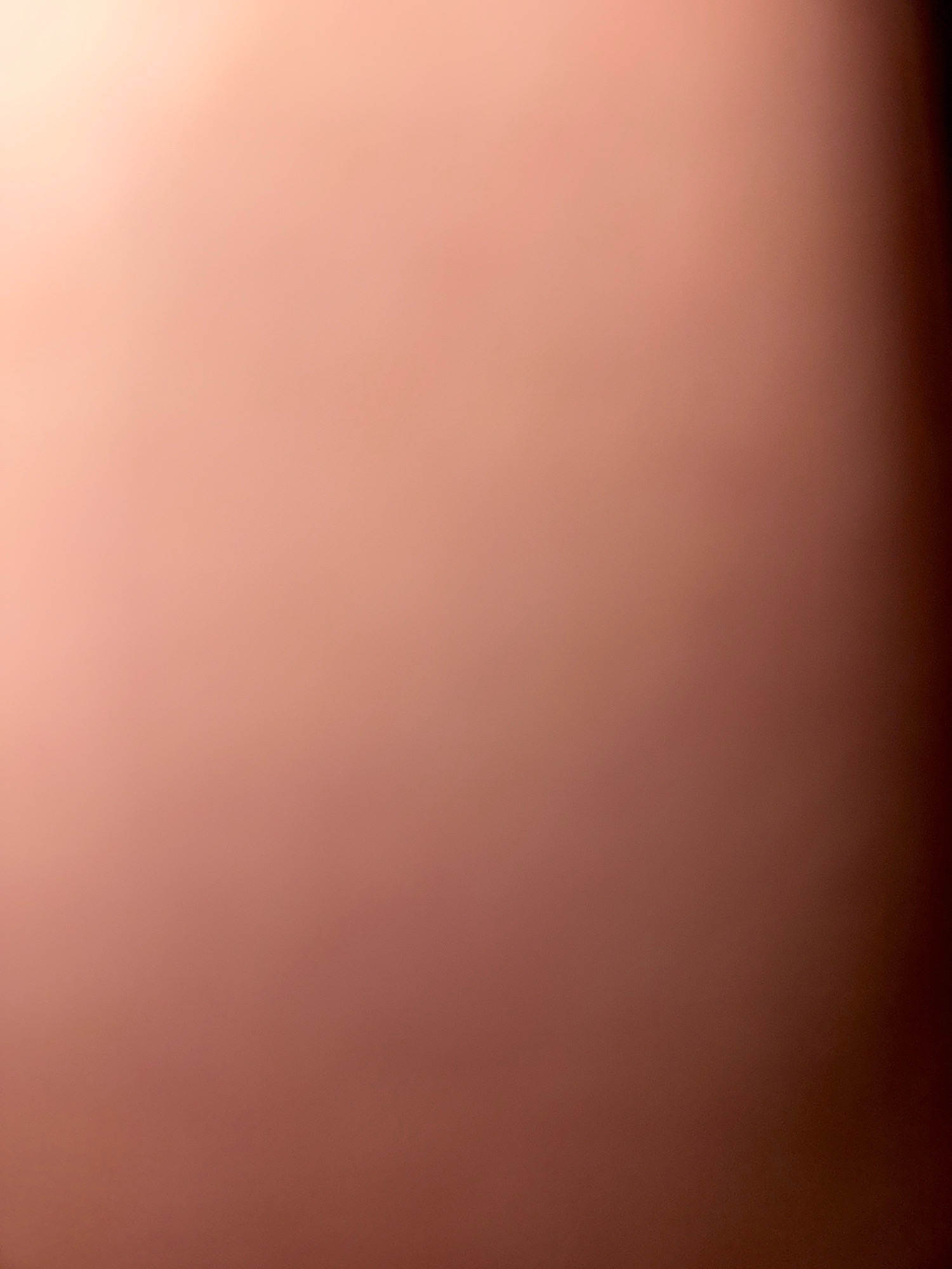 The image is an abstract, out-of-focus shot with a gradient of warm, muted colors. The dominant tones range from a soft, peachy pink on the left to a deeper, reddish-brown on the right. There are no discernible objects, people, or specific environmental features visible. The scene is entirely undefined and appears to be a blur of light and color. The location in Zavolzhye, Russia, is not depicted or suggested by the visual content of the image.