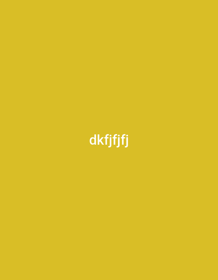 A solid yellow background with the text "dkfjfjfj" in white centered on the canvas. The location is not discernible.