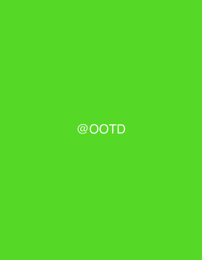 The image is a bright green background with the text "@OOTD" in white.