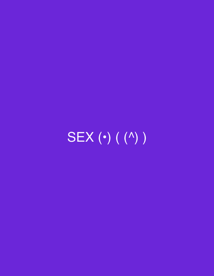 A plain purple background contains white text in the center that reads "SEX (•) ( ^ )".