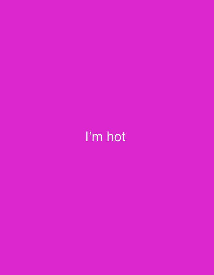 The image is a magenta background with the text "I'm hot" centered.
There is no information to place this image in Seoul, South Korea.