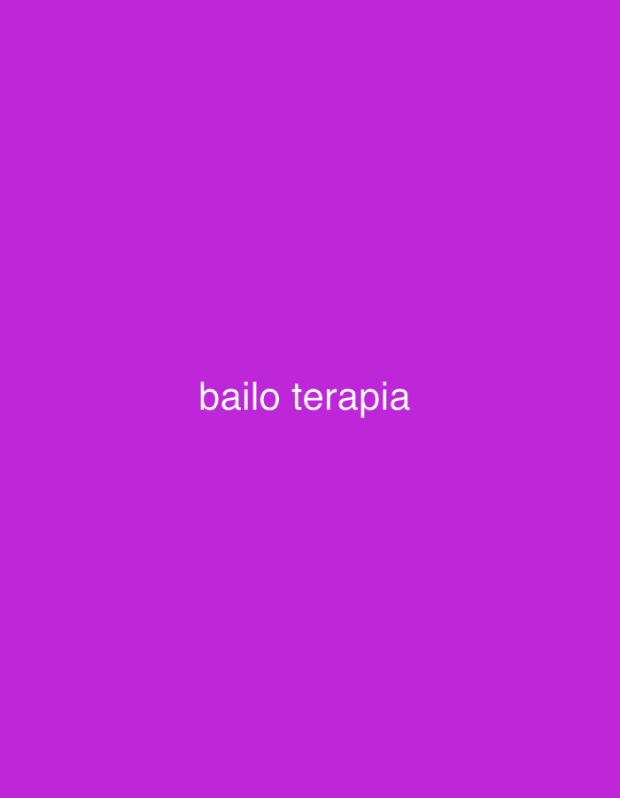 The image displays a plain, solid background in a vibrant magenta or purple color. Centered horizontally and vertically in the frame, the text "bailo terapia" is visible in white, lowercase letters. No people, objects, or specific scenes are depicted. There is no discernible activity taking place, as the image is purely a graphic with text. The time of day, weather, and specific location cues are not visually present within the image itself. The text "bailo terapia" translates from Spanish to "dance therapy," suggesting a potential theme or service. While the context mentions Santa Ana, Venezuela, there are no visual elements in the image to confirm or elaborate on this geographical connection. The overall impression is minimalist and direct, focusing solely on the textual message against a bold, uniform color.