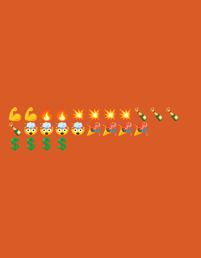 This media file displays a collection of emojis arranged in a linear fashion against a solid, vibrant orange background. There are two primary horizontal rows of emojis, with an additional row of dollar signs beneath the first few emojis.
The emojis depicted include:
- Two flexed biceps emojis (๐ช)
- Two fire emojis (๐ฅ)
- Four hot face emojis (๐ฅต), showing a yellow face with sweat on its forehead
- Four sparkle or star emojis (โจ)
- Four party popper emojis (๐)
- Three champagne bottle with popping cork emojis (๐พ)
- Four dollar sign emojis ($), placed directly below the fire and hot face emojis in the lower row.
The arrangement suggests a progression or sequence of events or concepts. It begins with strength or effort (๐ช), moves to intensity or "heat" (๐ฅ), then a state of being "hot" or overwhelmed (๐ฅต), followed by success or brilliance (โจ), and culminating in celebration (๐, ๐พ). The dollar signs ($) underneath the fire and hot face emojis imply a connection between the intense effort or situation and financial gain or reward.
The image is entirely composed of digital emoji graphics, lacking any real-world objects, people, or a natural setting. There are no specific time of day, weather conditions, or visible text beyond the emoji symbols themselves. The overall mood conveyed by the emojis is one of effort, intensity, achievement, and celebration.
The context provided indicates this media file is associated with Biliaivka, Ukraine, although the image content itself is abstract and does not visually represent this location.