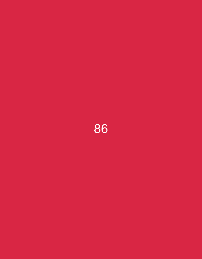 The image is a solid red background with the number "86" in white text centered vertically and horizontally. There is no discernible location in the city of Đà Nẵng, Vietnam, or any other environmental or contextual information.