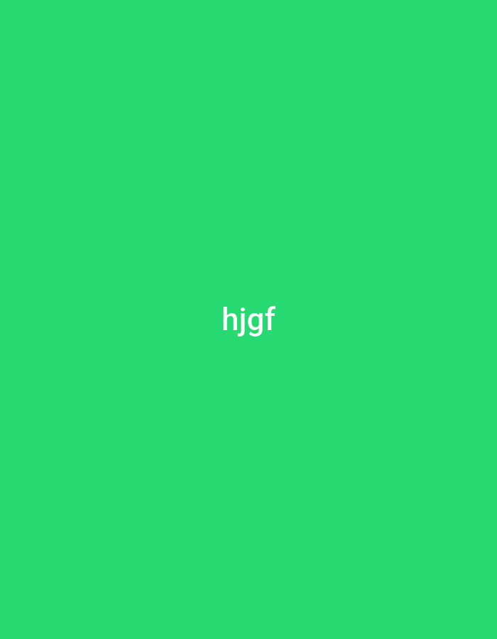 The image features a minimalist design with a solid, bright green background. Centered on this monochromatic field, the white, lowercase, sans-serif text "hjgf" is prominently displayed. There are no other subjects, objects, or any discernible scene, activity, or event taking place. The image is a static graphic, devoid of time of day, weather, or emotional indicators. While the provided context suggests the location is Yerevan, Armenia, no visual cues within the image support this information.