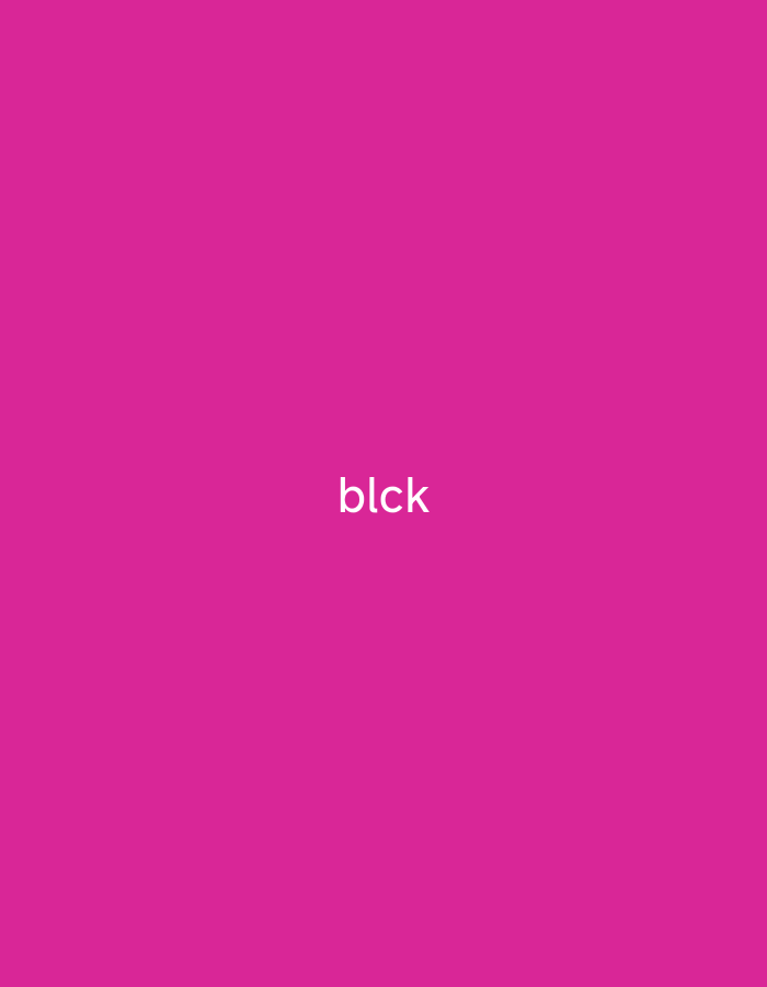 A white text box contains the word "blck" on a bright pink background. There are no other objects or people in the image. There is no information about the location in the city of Tabari Jauro Manu, Nigeria.