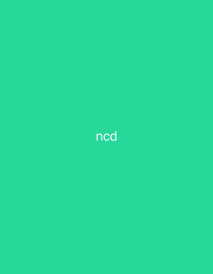 The image displays the white, lowercase text "ncd" centrally positioned against a solid, vibrant green background. The typography is sans-serif. No people, additional objects, actions, or interactions are depicted. The environment is solely a graphic color field. The visual content provides no specific information to determine a location in Casablanca, Morocco, or any other geographical area.