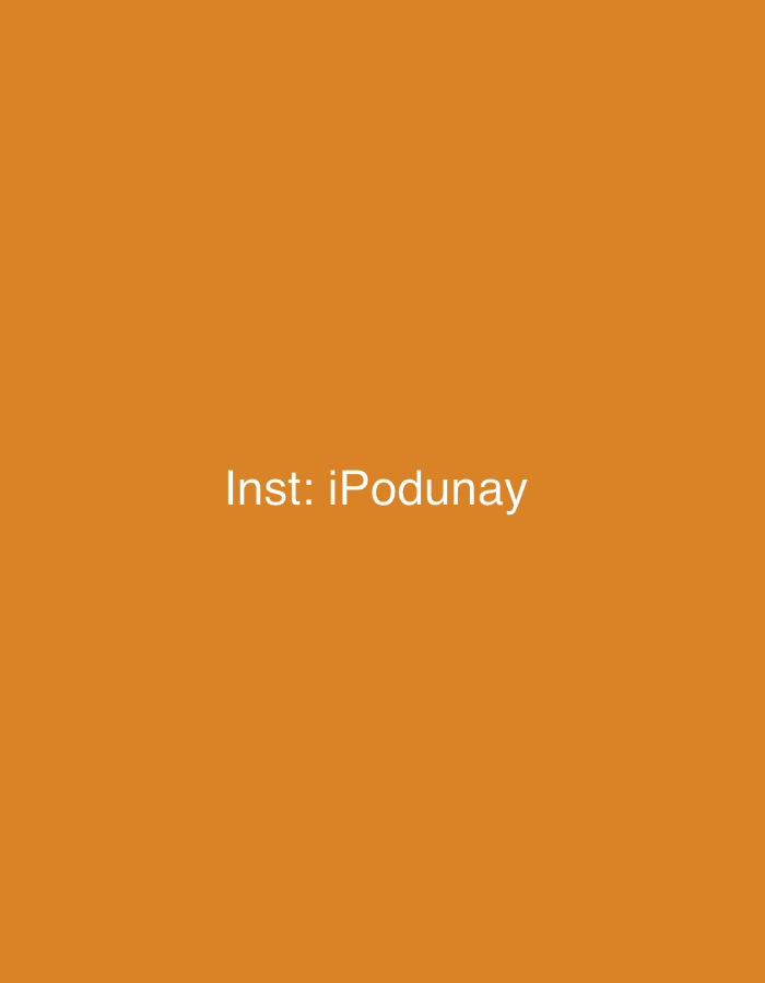 The image is a solid orange background with the text "Inst: iPodunay" centered. There is no location or details about a city.