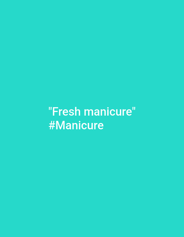 A cyan background contains the text '"Fresh manicure" #Manicure'. There is no indication of the location of Ban Nong Khon, Thailand.