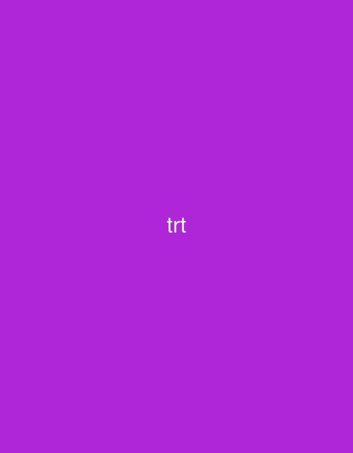 The image is a minimalist digital graphic displaying white text against a solid, vibrant purple background. The visible text is "trt", rendered in a simple, sans-serif typeface. In the original image, the text "trt" is positioned centrally on the purple field. The provided cropped versions of the image show the same "trt" text and purple background, but with the text appearing in different locations (bottom right, bottom left, top right, and top left) due to the cropping of the original, confirming its centered position in the full, uncropped version. There are no other subjects, objects, people, or discernible scenes depicted. No specific activity or event is taking place. The image does not contain any visual cues related to time of day, weather, or a physical location such as Vagharshapat, Armenia; it is purely a graphic design element.
