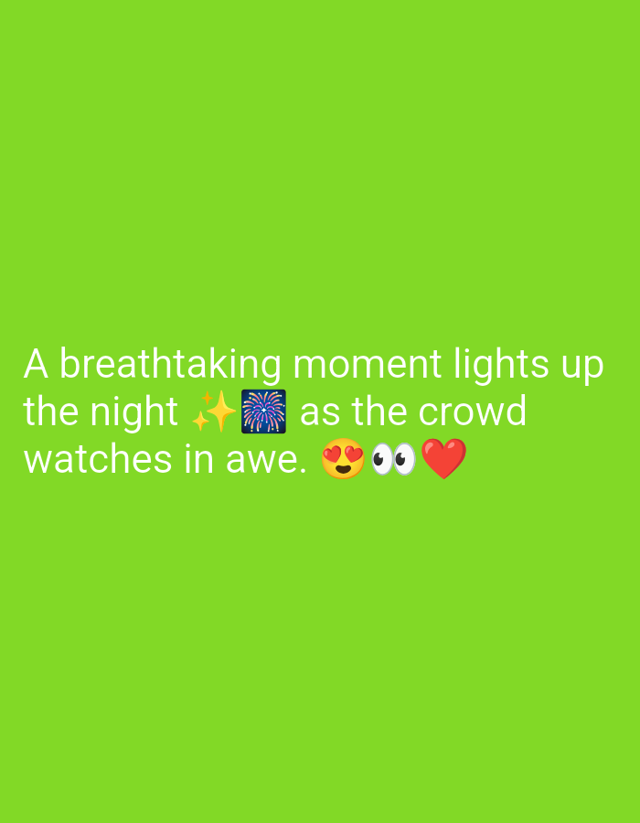 A breathtaking moment lights up the night as the crowd watches in awe.