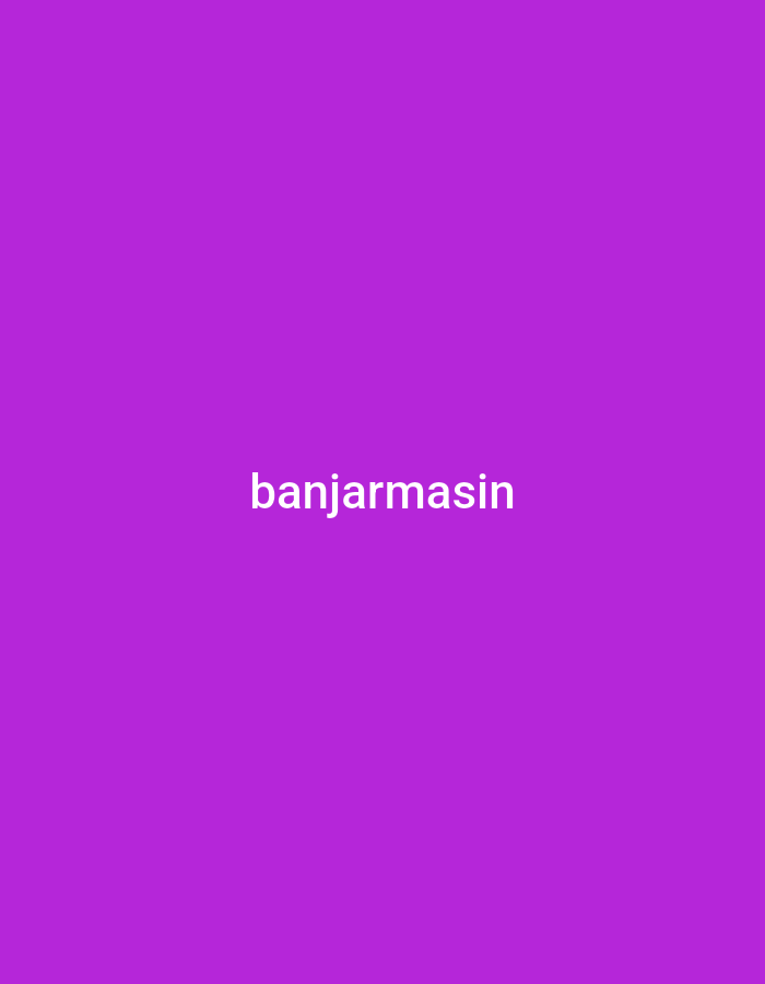 The image is a solid purple background with the text "banjarmasin" in white font centered horizontally and towards the bottom of the frame. The text appears to be a digital representation of the city's name, not a photograph taken within Banjarmasin, Indonesia.