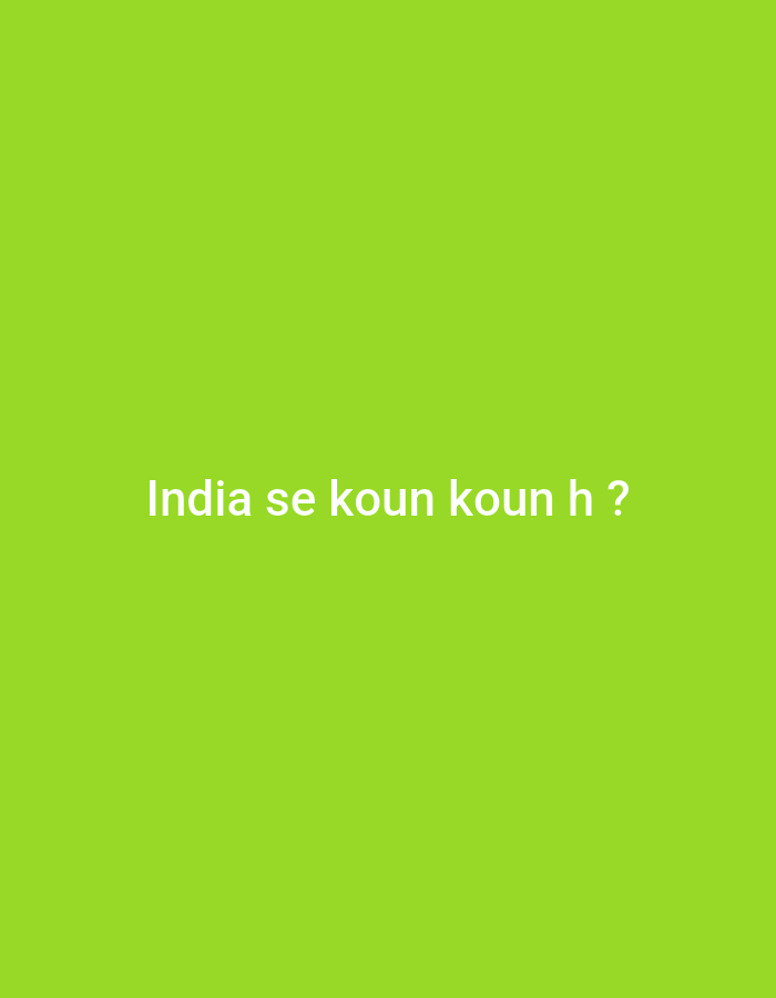 The image is a plain, bright green background with white text that reads "India se koun koun h ?". There are no other objects, people, or environmental details visible in the image. The location of Ramraj, India, is not depicted or referenced in the visual content.