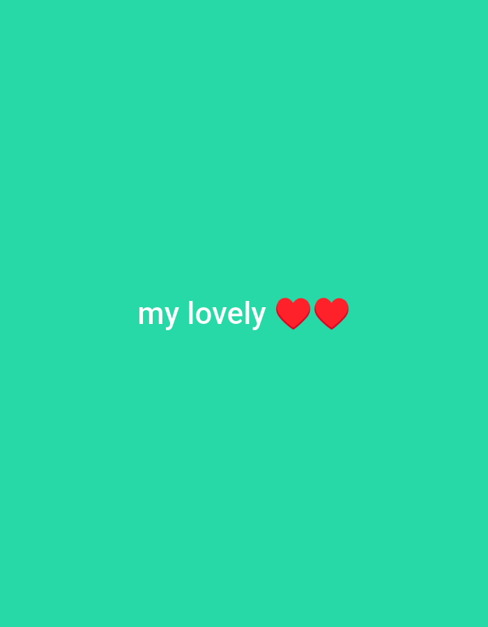 The image is a simple graphic with a bright teal background. In the center, white text reads "my lovely" followed by two red heart emojis. The text is positioned horizontally. The background is uniform and does not depict any recognizable landmarks or environmental features of any city in Indonesia.