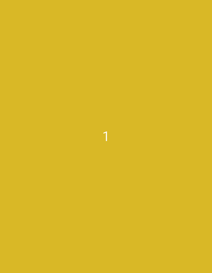 A number "1" is displayed in white font in the center of a solid, mustard-yellow background. The image appears to be a simple graphic or a page number. There are no discernible environmental features or a specific location associated with this image.
