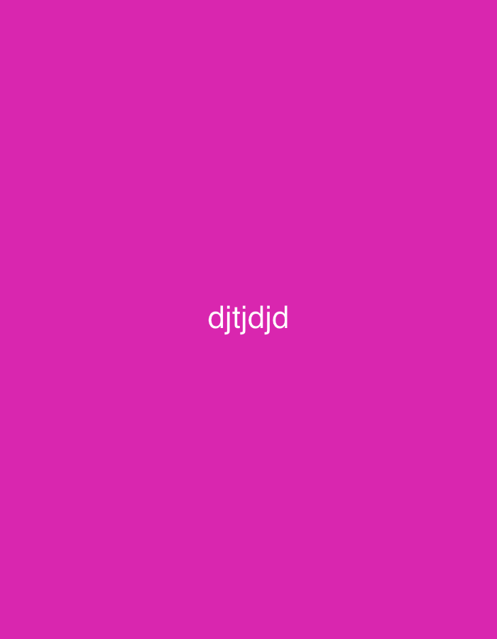 A magenta background contains the white text "djtjdjd" in the center.