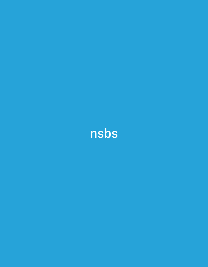 The image displays a plain, solid bright blue background. Centered horizontally and vertically in white, lowercase sans-serif font, is the text "nsbs". There are no other subjects, objects, people, or activities depicted. The scene is entirely minimalistic, consisting only of the text against the uniform blue color. No specific time of day, weather, or geographical location cues are visible within the image itself. The cropped images reinforce the presence of the white "nsbs" text against the blue background, showing it positioned in different corners (bottom right, bottom left, top right, top left) suggesting it might be an element that can be repositioned.