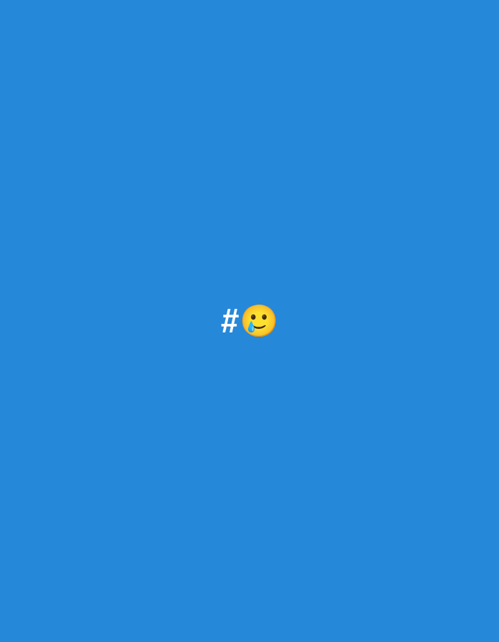 A hashtag symbol is placed next to a crying emoji on a blue background. The image contains no information about Saint Petersburg, Russia.