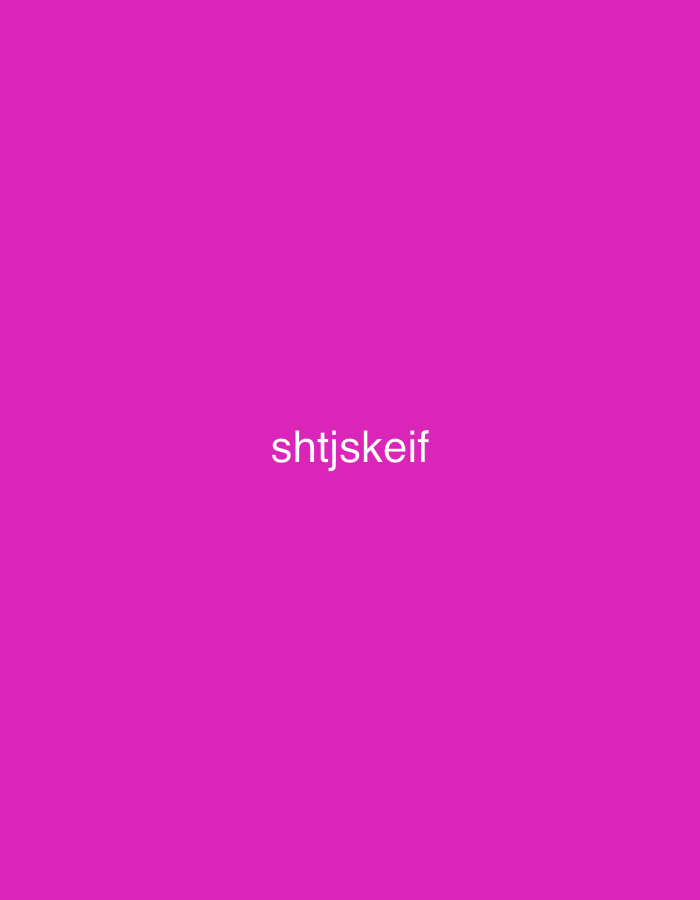The image is a digital display of the text "shtjskeif" in white font against a solid magenta background. The text appears centered. There is no indication of Yerevan, Armenia, or any people, subjects, objects, actions, interactions, or environment beyond the magenta background and the text.