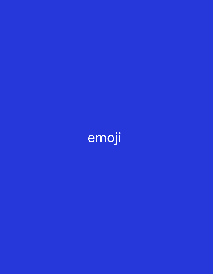 The image is a simple, solid royal blue background with the word "emoji" written in white text in the center. The text is clearly legible and appears to be a sans-serif font. There are no other objects, people, or discernible scene elements present in the image. The context provided, "Tabari Jauro Manu, Nigeria," does not offer any visual clues that can be directly inferred from the image itself. The image is a minimalist presentation of a single word against a uniform color.