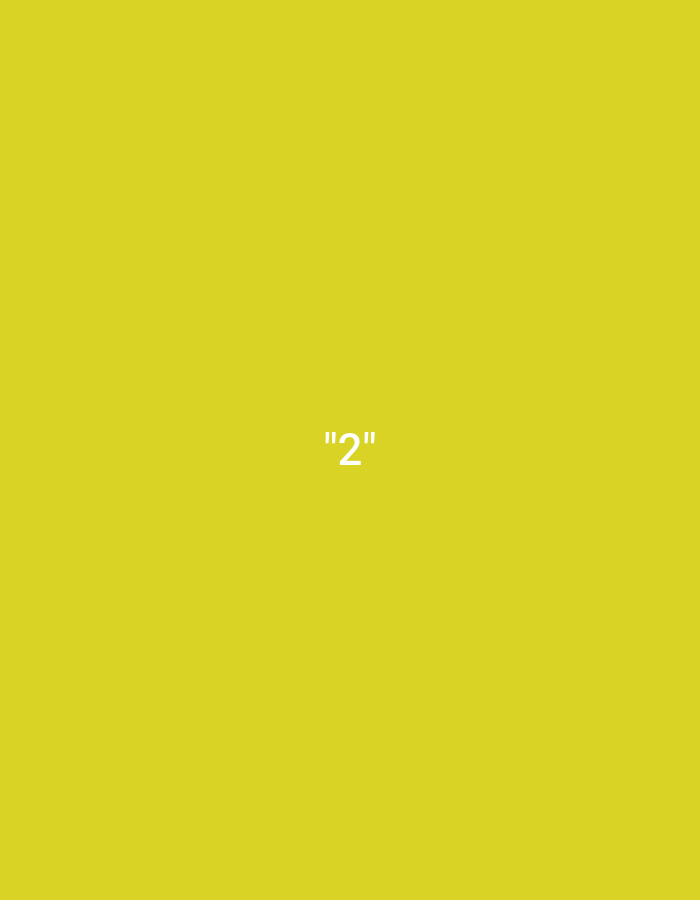 The image is a plain yellow background with the text "2" in white in the center. There is no indication of a city or location within the image.
