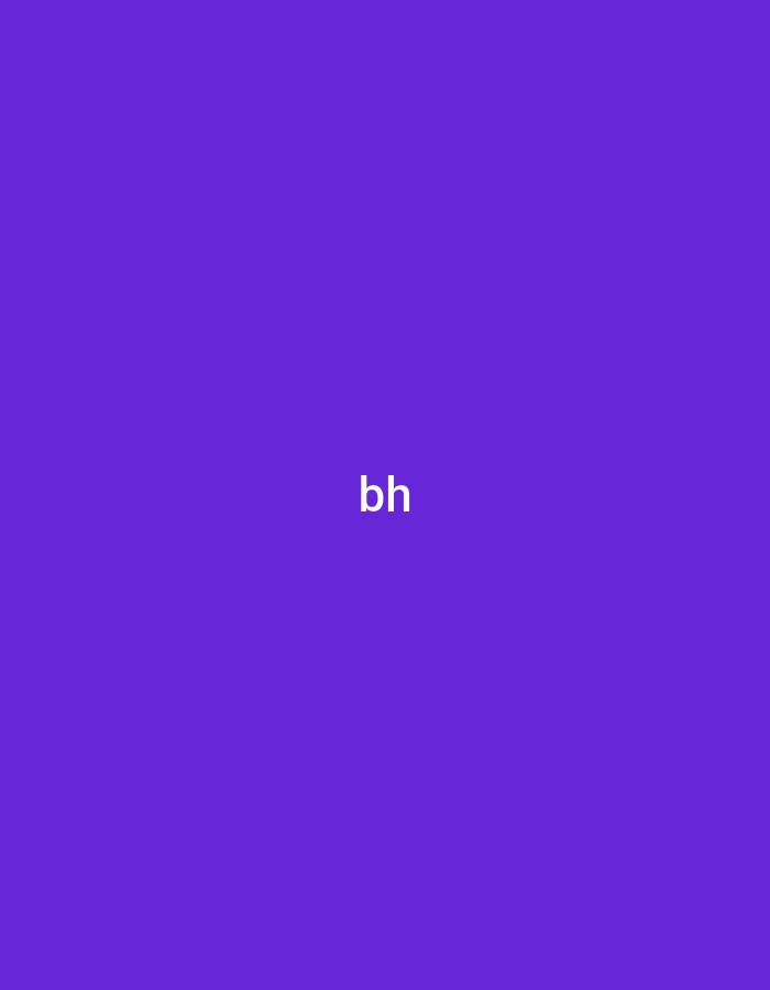 The image displays a solid, plain purple background. Centered on this vibrant purple field are the lowercase letters "bh", rendered in white text. There are no discernible subjects such as people or objects, nor is there any activity or event taking place. The scene lacks specific environmental details that would indicate the time of day, weather conditions, or a particular setting within the provided location context of Yerevan, Armenia. The overall impression is minimalist, focusing solely on the white text against the uniform purple backdrop.