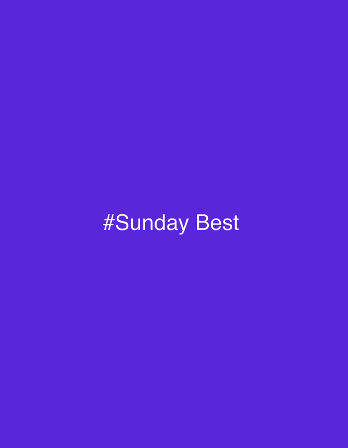 The image shows the text "#Sunday Best" in white against a purple background. There are no discernible features or location details to suggest the city of Zlatograd, Bulgaria.