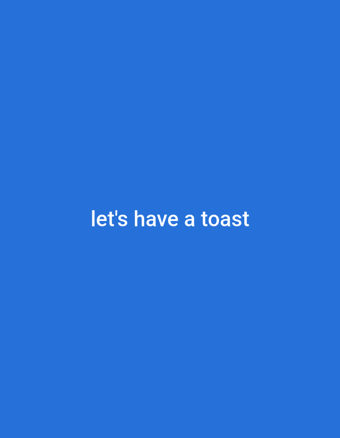 The image is a simple, minimalist graphic with a solid blue background. Centered on the background are the words "let's have a toast" in white, sans-serif text. The image does not depict any specific location, people, objects, or actions, and therefore, it is impossible to provide details about the city of Gboko, Nigeria.