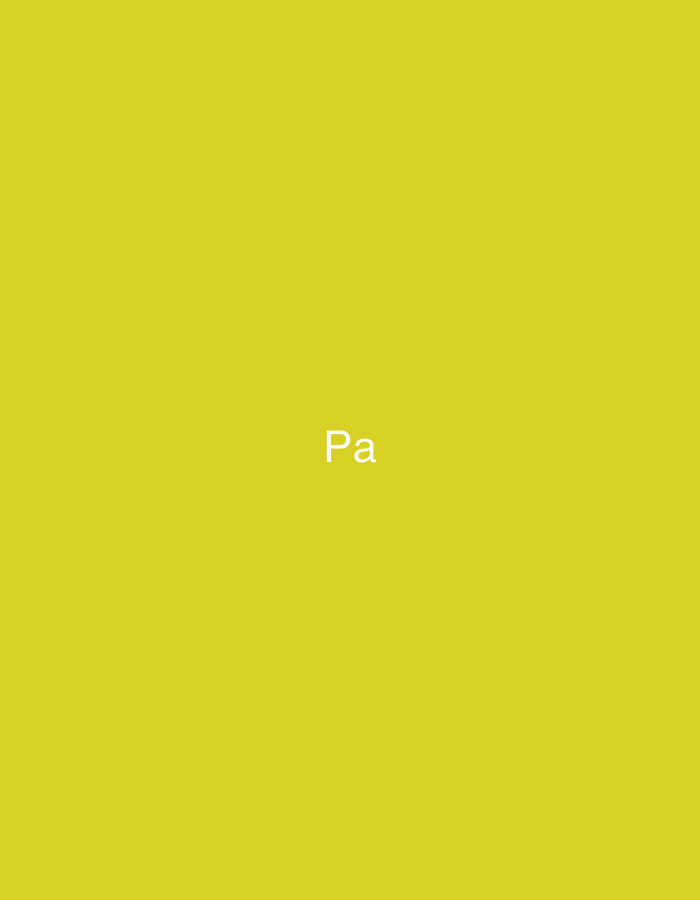 The media file displays a minimalist, abstract graphic featuring a solid, vibrant yellow background. Centrally positioned on this uniform field is the text "Pa," rendered in a simple, white, sans-serif typeface. There are no other discernible subjects, objects, or elements within the image beyond the background color and the white text. The scene depicts no activity or event, nor does it provide any visual cues regarding time of day, weather, or a specific physical location within Ihtiman, Bulgaria. The provided crops further confirm the consistent yellow background and the presence of the white "Pa" text, showing various sections of the overall design. The overall aesthetic is clean and graphic, highlighting the contrast between the bold yellow and the white text.
