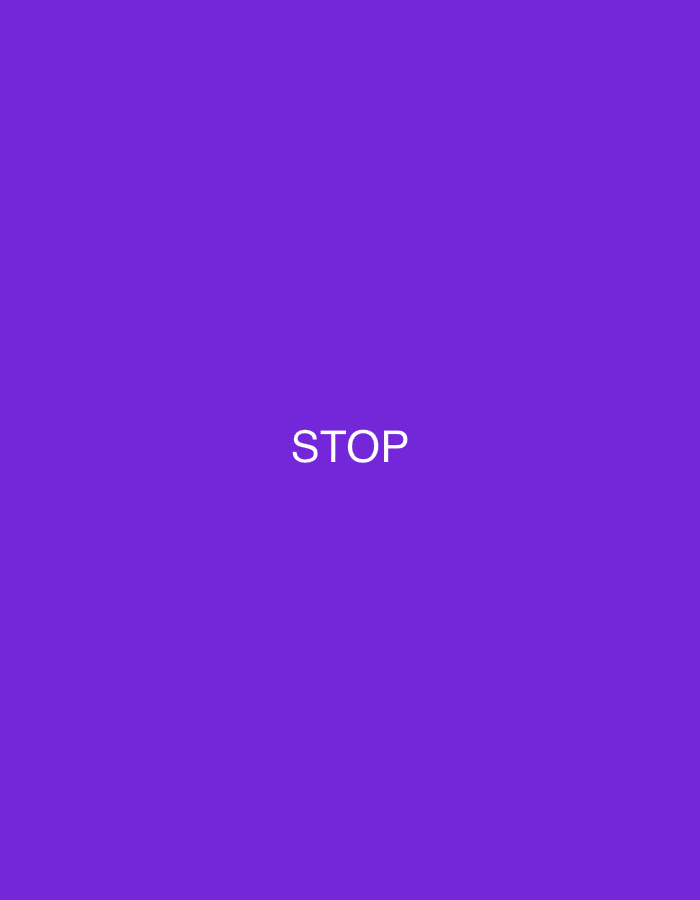 The image is a solid purple background with the word "STOP" written in white, sans-serif font in the center. There are no people, objects, actions, or interactions depicted in the image. The image is a digital graphic and does not represent a real-world scene in Zvezdara Urban Municipality, Serbia, or any other location.