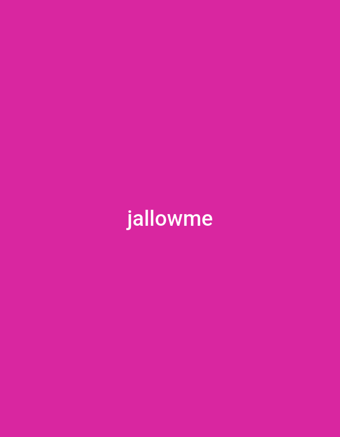 The image is a solid, bright pink background with white text in the center that reads "jallowme". There are no people, objects, actions, interactions, or environmental details present in the image. The location in Jalingo, Nigeria, cannot be determined from the provided image.