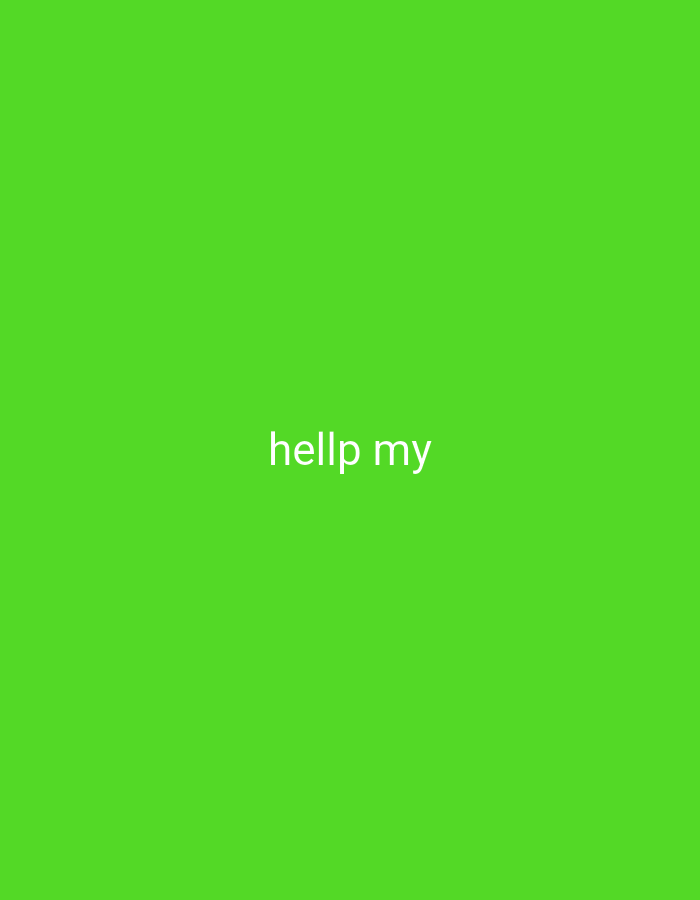 The image is a screenshot of a social media post or a digital image with a solid bright green background. The text "hellp my" is displayed in white, sans-serif font, centered vertically and horizontally on the screen. There are no people, objects, or discernible environmental details other than the text and background. The location of Bukit Ketok, Indonesia, is irrelevant to the visual content of the image.