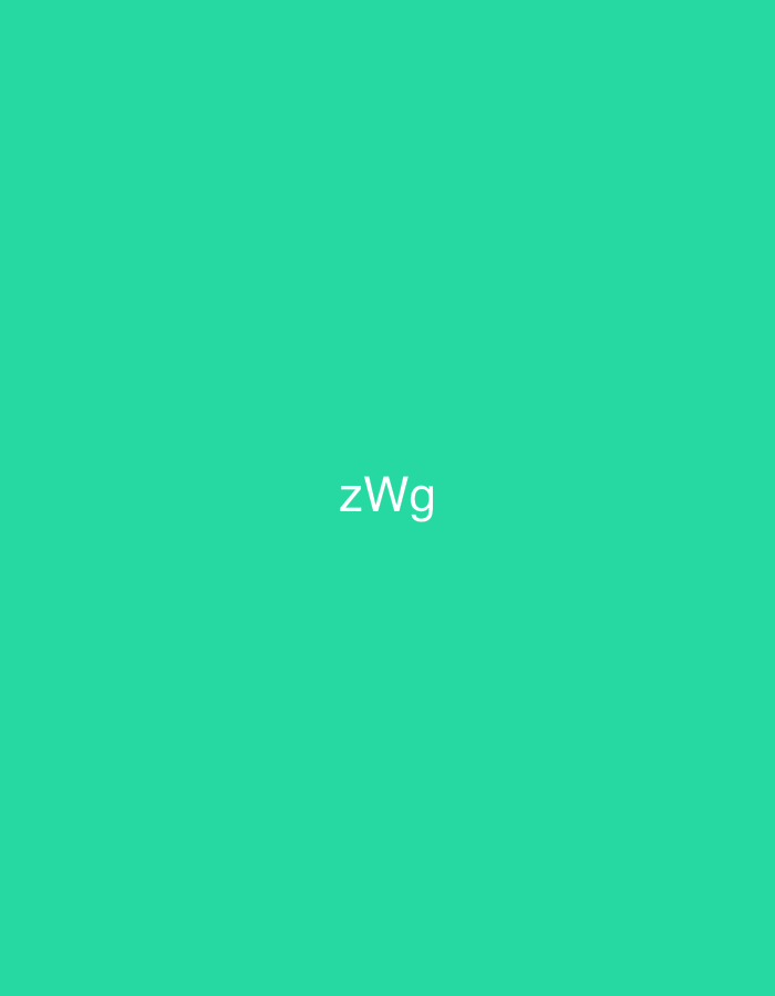 This digital graphic, contextualized within the city of Casablanca, Morocco, presents a uniformly rendered, vibrant teal-green background (approximately Hex #27BE99). Centered precisely within this monochromatic field are the three characters 'zWg', displayed in solid white using a sans-serif typeface. The composition is minimalist and abstract, featuring no discernible objects, figures, actions, interactions, or specific environmental details beyond the colored field and text itself.