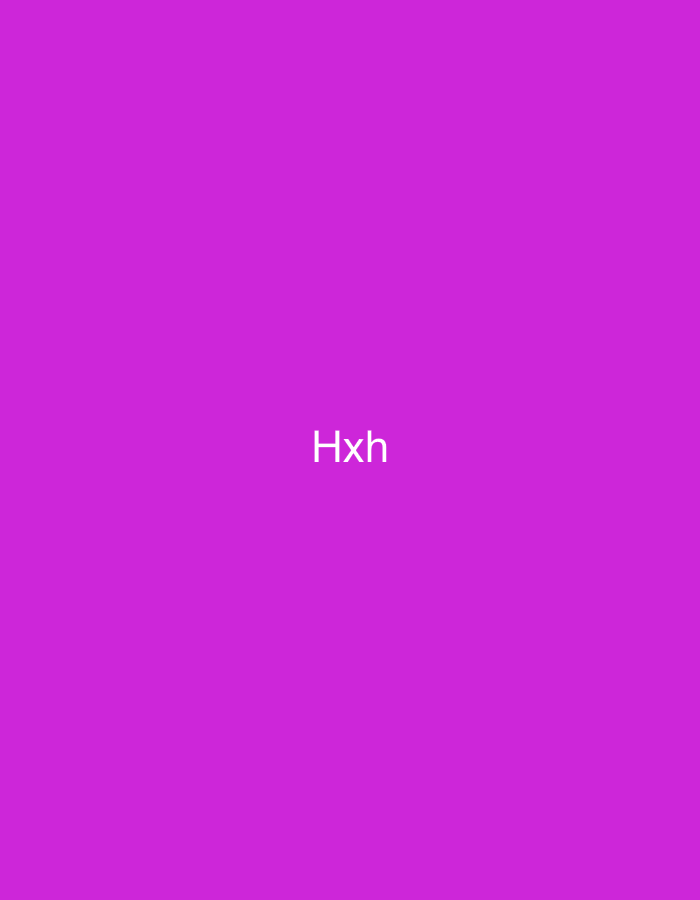 The image displays a solid magenta background with the white text "Hxh" centrally positioned. No discernible people, objects, actions, interactions, or environmental context beyond the background color and text are present. The image contains no visual information identifying a specific geographical location, including the city of Casablanca, Morocco.