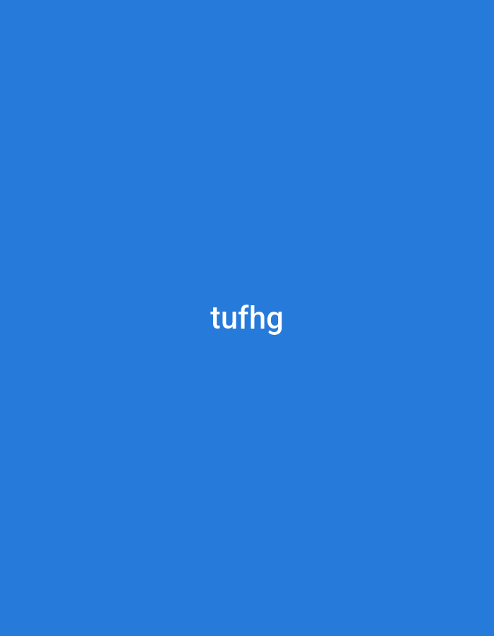 The image displays a solid, uniform blue background. Centered horizontally and vertically on this background is the text "tufhg," rendered in white, lowercase, sans-serif characters. No people, objects, or environmental details are present. The image provides no visual cues or information that would allow for the determination of a specific geographic location, including the city of Yerevan, Armenia.