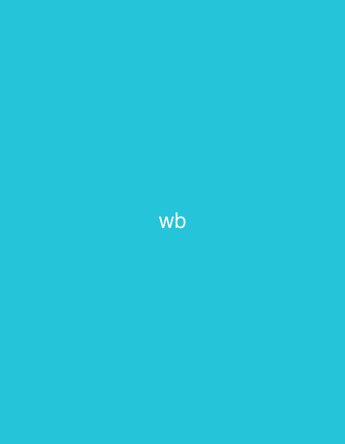 The image displays a uniform, solid field of bright cyan color. Centrally positioned within this field are the white, lowercase letters 'wb', rendered in a sans-serif typeface. This digital graphic is situated contextually within the city of Casablanca, Morocco.