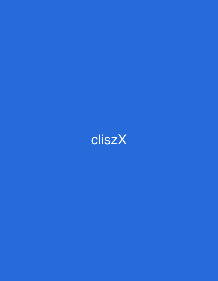 The scene depicts a solid, medium blue background. Centered on this blue field is white text that reads "cliszX" in a sans-serif font. No other subjects, objects, people, or discernible actions are present. The environment is an abstract, uniform blue. This digital display or screen is situated in Casablanca, Morocco.