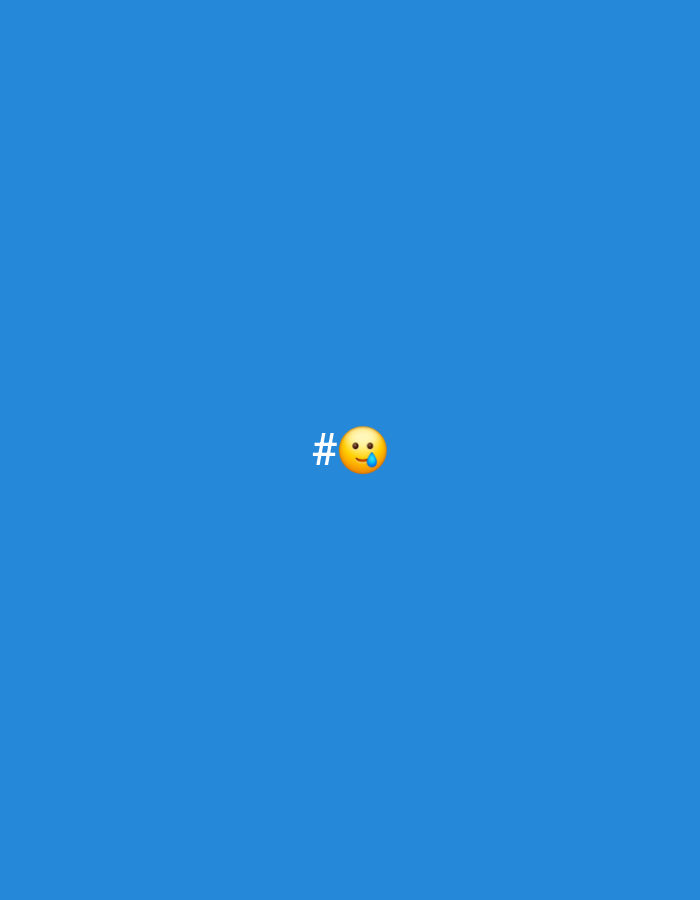 The image shows a blue background with a hashtag symbol followed by a pleading face emoji (#🥺) in the center. There is no information provided in the image about Yekaterinburg or any other location in Russia.