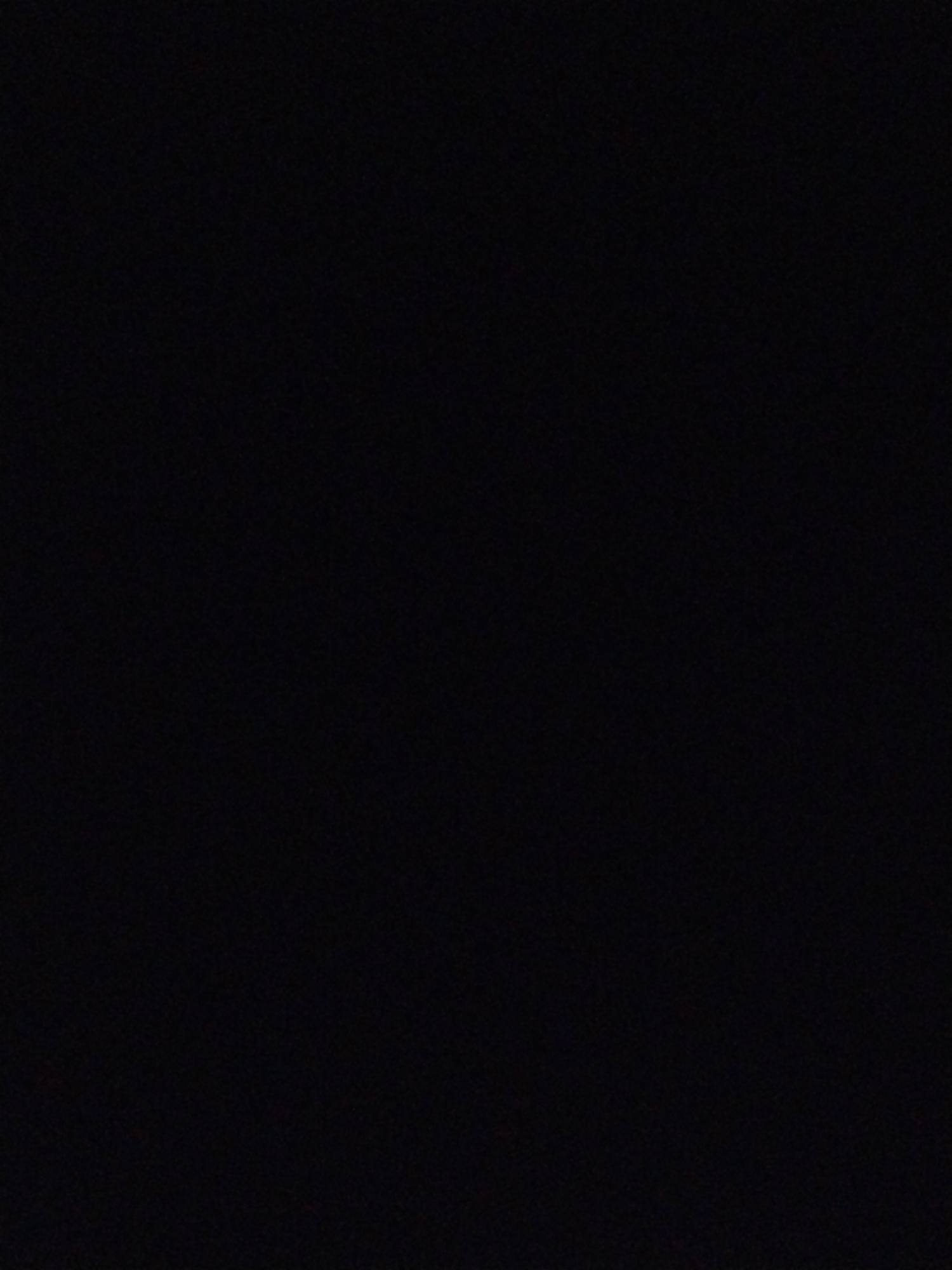 The image is completely black, providing no visible details. Therefore, it's impossible to provide any information about the location, people, objects, actions, interactions, or environment.