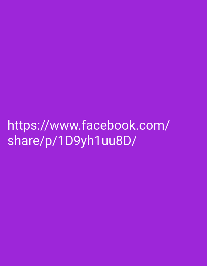 The image is a solid purple background with white text overlay. The text reads: "https://www.facebook.com/share/p/1D9yh1uu8D/". There are no people, objects, actions, interactions, or environmental details present in the image. The location in the city of Lakea Satu, Indonesia, is not depicted or referenced in the image.