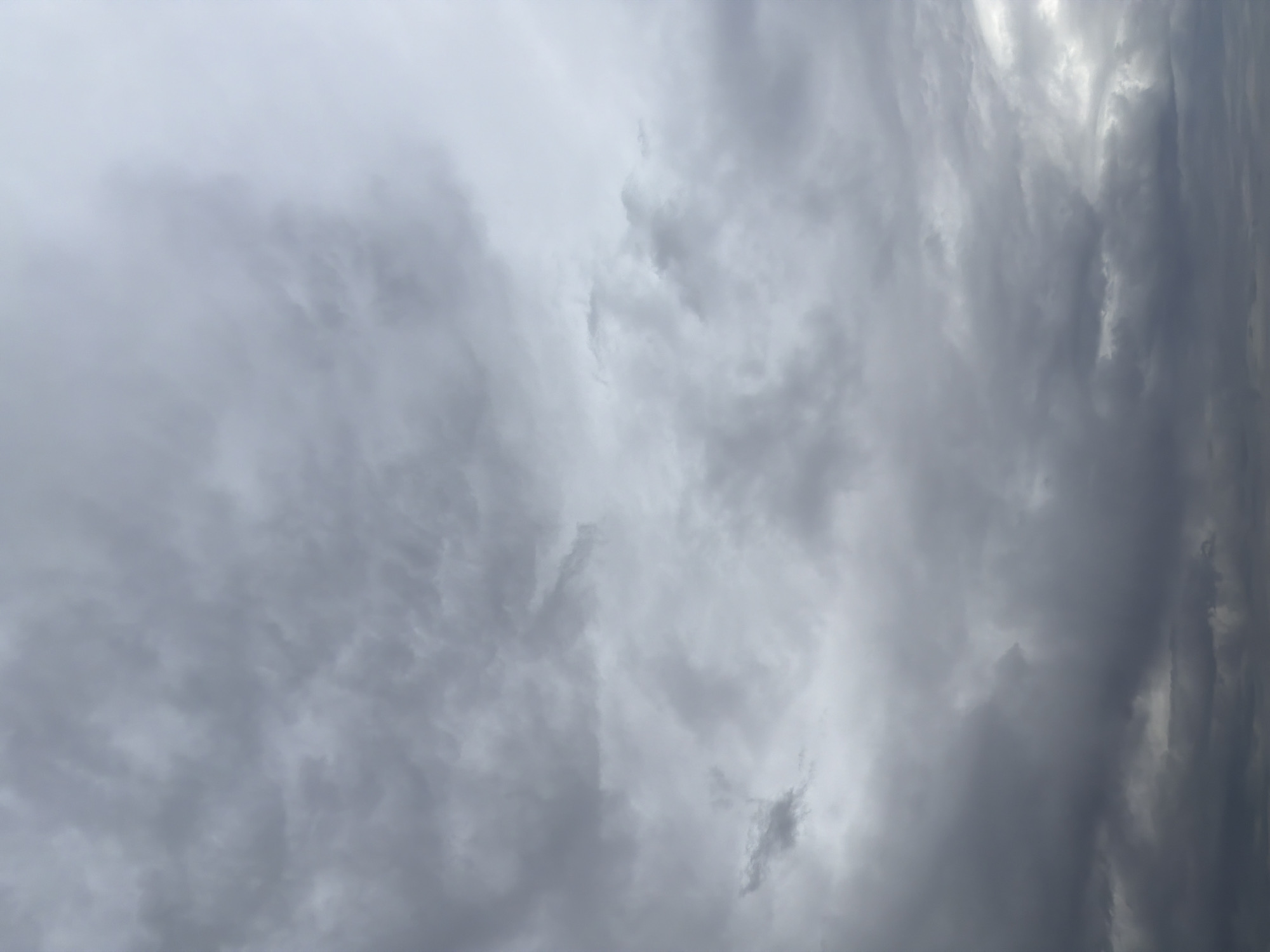 The image shows a cloudy sky. The cloud formations are gray and dense, suggesting overcast conditions. The specific location in the city of Chaikovsky, Russia, is not discernible from the image.